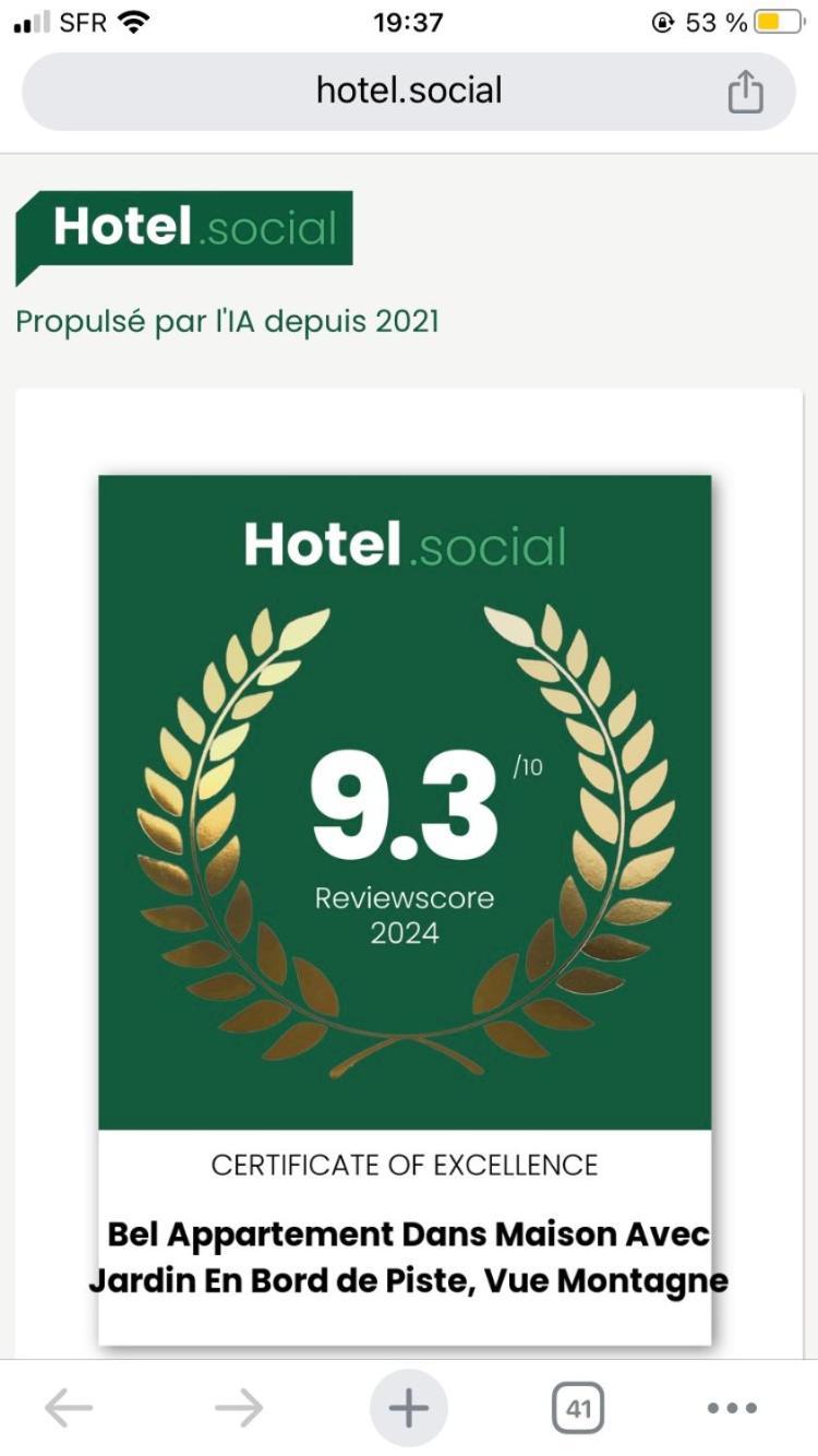 Logement Mansarde Dans Maison Avec Jardin En Bord De Piste, Vue Montagne Les Houches Exteriér fotografie